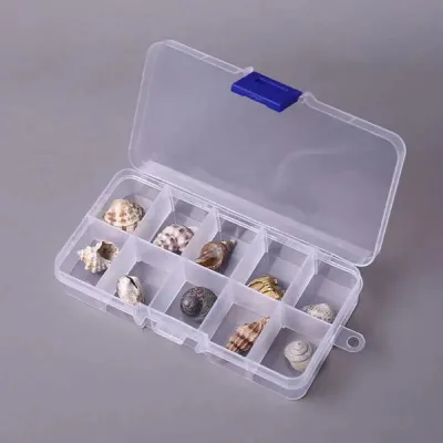 10 Slots Compartment Adjustable Jewelry Clear Storage Box